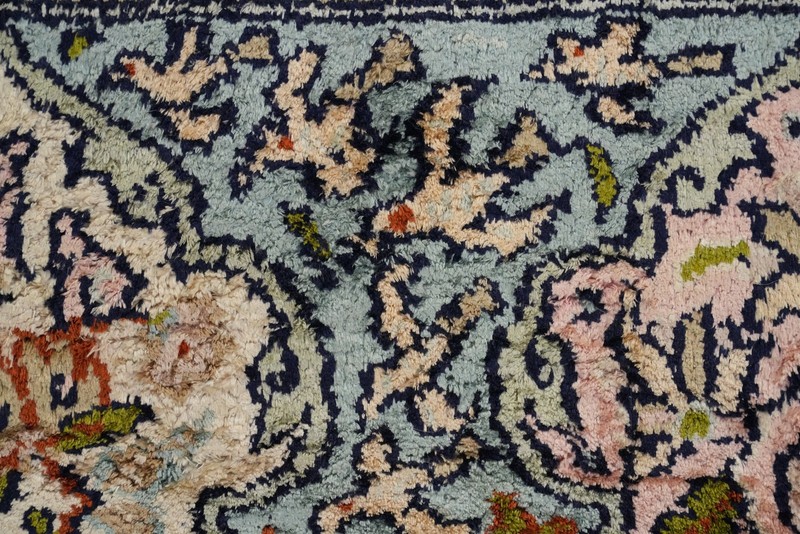 Vintage 100% Silk Kashmir Handmade Wool Area Rug Living Room Carpet 6x10 gallery