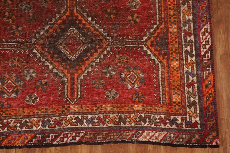 Pre-1900 Antique Vegetable Dye Rug Abadeh 5'x8' Hand-knotted Wool gallery