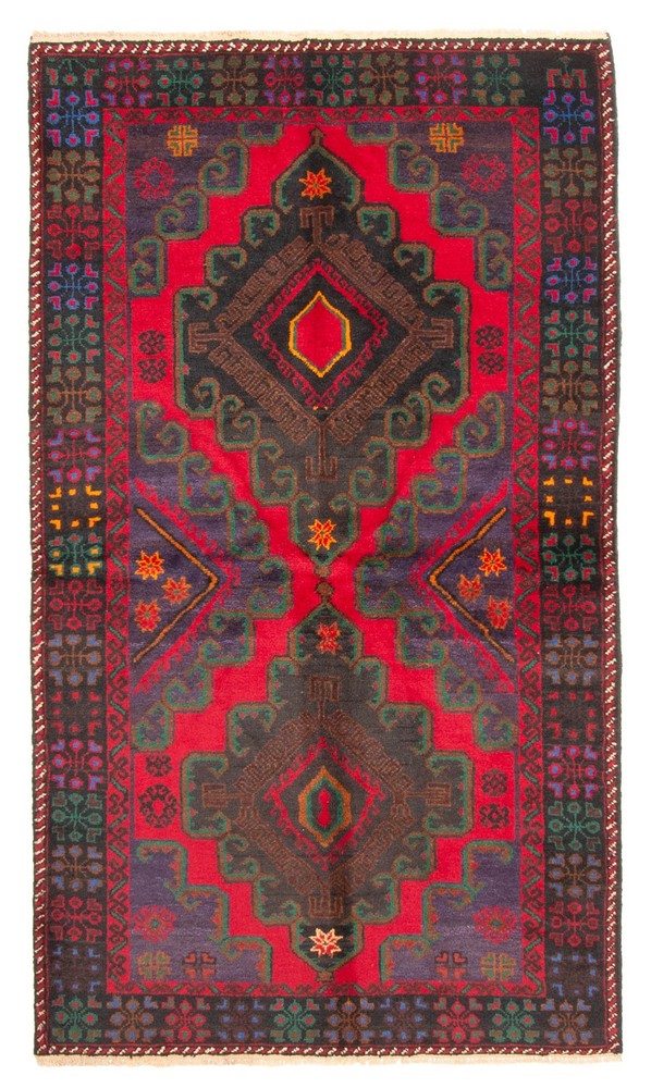 Vintage Hand-Knotted Area Rug 3'8" x 6'5" Traditional Oriental Wool Carpet