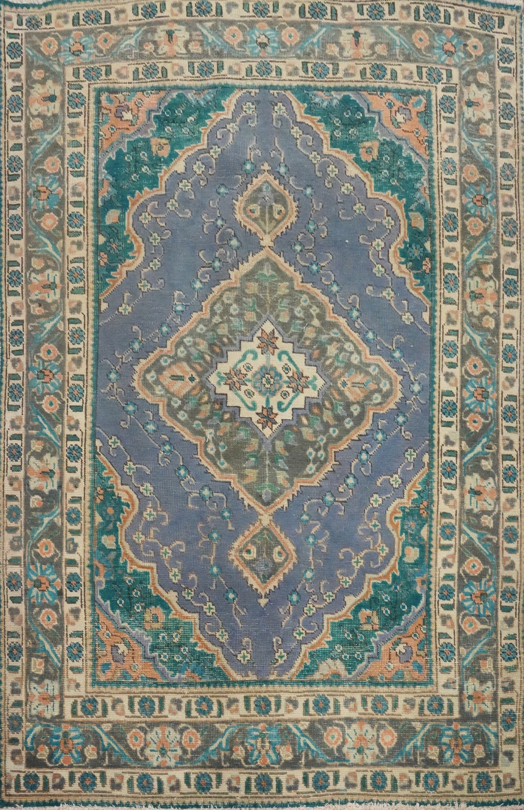 Vintage Geometric Pattern Traditional Area Rug 5x6 ft Hand-knotted Wool Carpet gallery