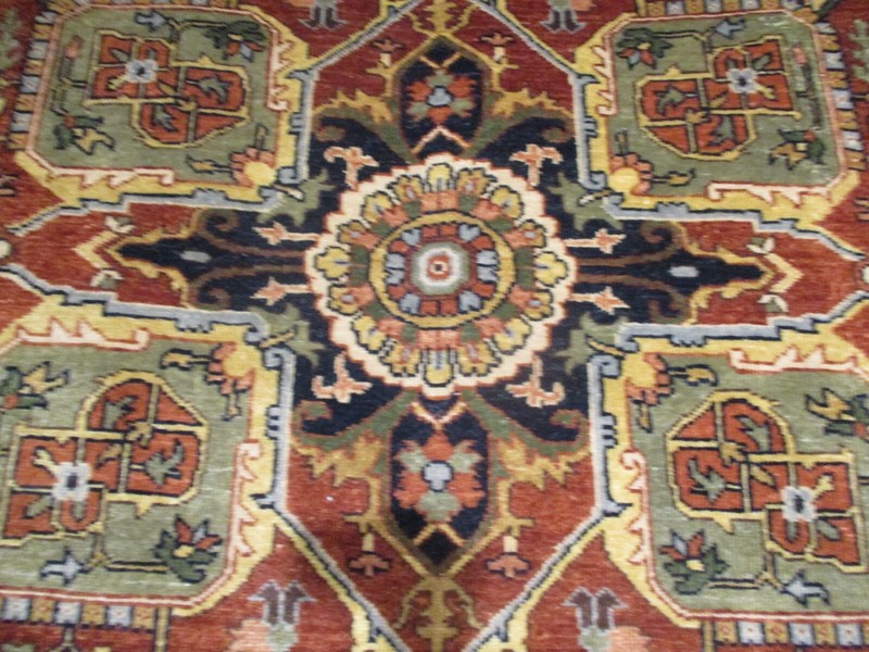 9x12 HERIZ SERAPI LOVELY DESIGN VEGETABLE DYE HANDMADE-KNOTTED WOOL RUG 585030 gallery