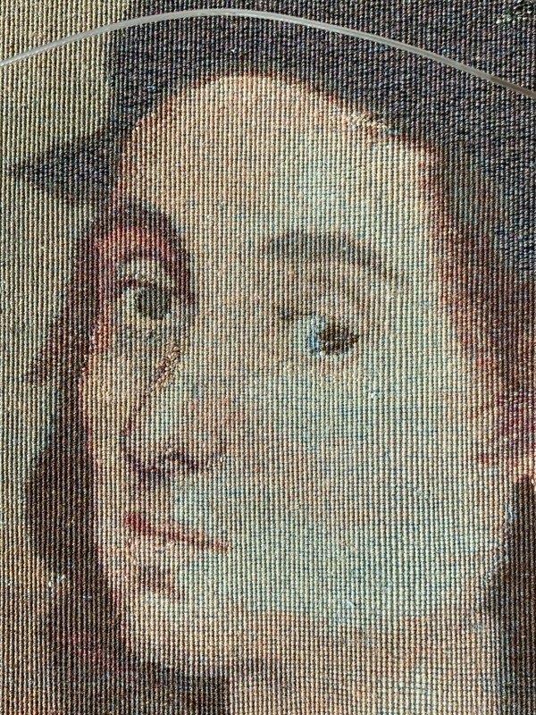 Antique Erly 19Th Century hand woven Portrait of (Raphael 1483-1520) gallery