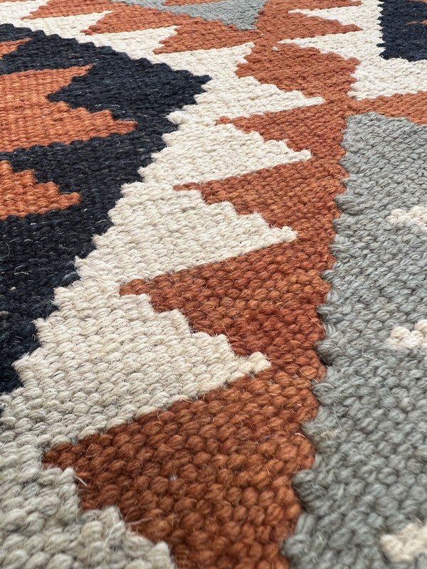 Handmade Kilim Runner wool natural colours Afghan Traditional 202cmx73cm gallery