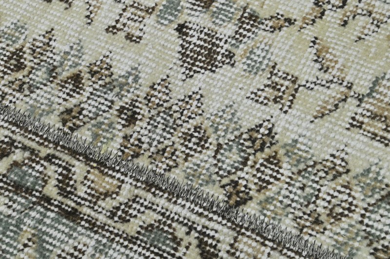 Vintage Turkish Runner Rug 2x9ft Wool Anatolian Handmade Hallway Oushak BEIGE gallery