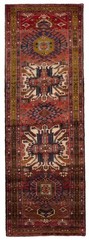 Vintage Hand-knotted Runner Rug 3’7″ x 10’10” Traditional Oriental Wool Carpet