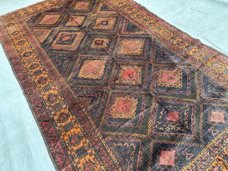 COLLECTORS ITEM Semi Antique Stunning Natural Vegetable Dye Taimani Maldari Rug gallery