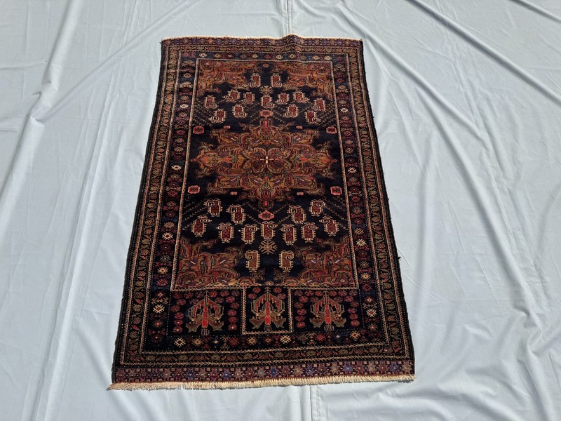 3x5 Afghan Hand Knotted Baluchi Wool Rug Vintage Medallion Oriental Area Carpet gallery