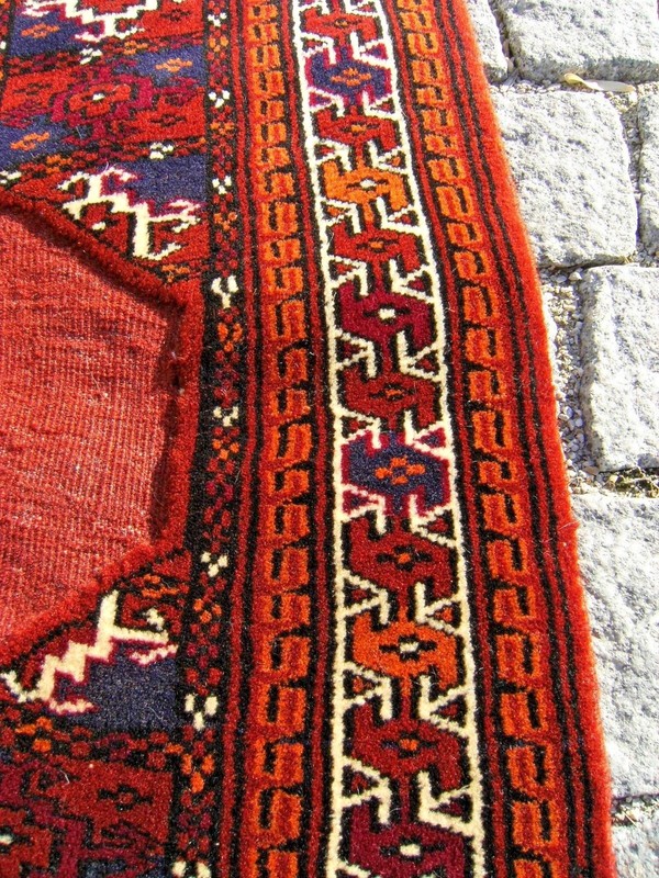 Vintage Tribal Rug 34'' x 29'' Turkoman Tribal Small Yomud Rug Wool Area Rug gallery
