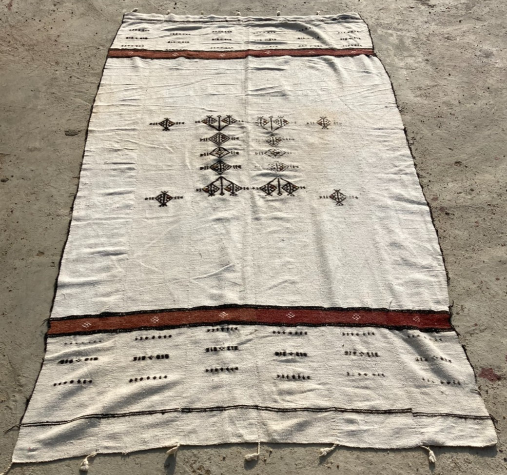 Vintage Handmade Traditional Beautiful African Kilim Floor Rug Carpet 210x108 cm gallery