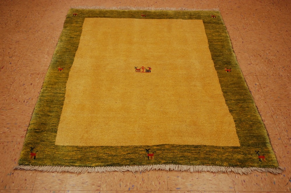OLD,ANTIQUE CAUCASIAN UNUSUAL ANIMAL DESIGN KAZAK,SHIRVAN STYLE RUG 4'1" X 5'6"
