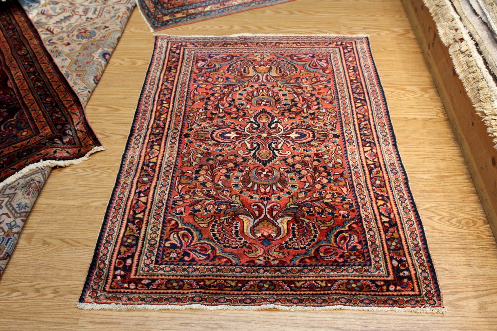 3'6" x 5' Sarouk Design Lilihan Authentic Early 1900 Handmade Matches heriz Rug gallery