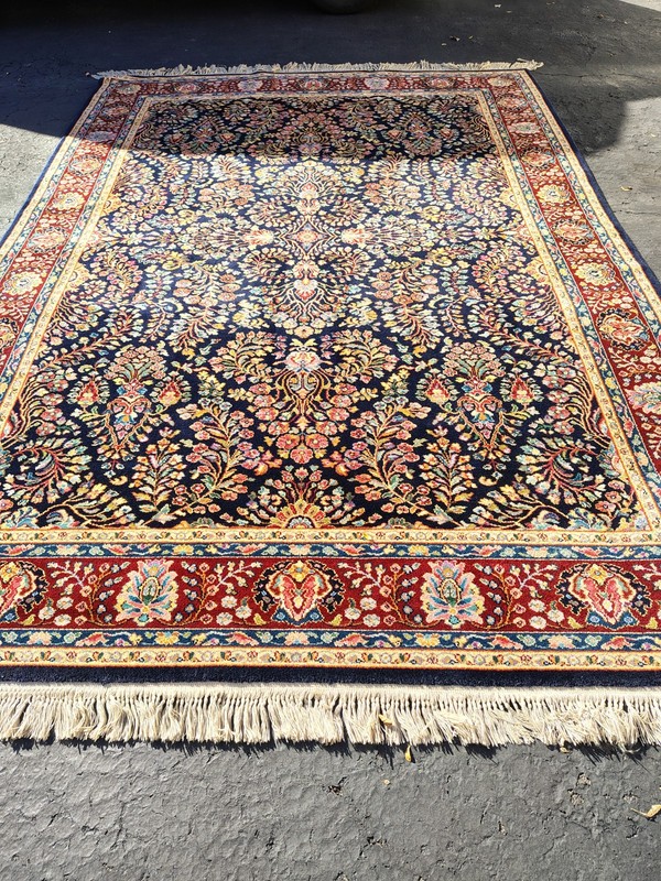 Karastan 8.8x12 Vintage 700 series rug model 791 Navy Sarouk. Extremely Rare gallery