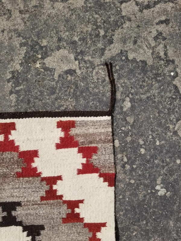 Vintage Handwoven Native American Navajo Wool Multicolor Kilim 2.9x1.4 ft gallery