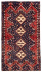 Vintage Hand-Knotted Area Rug 3’10” x 7’1″ Traditional Oriental Wool Carpet