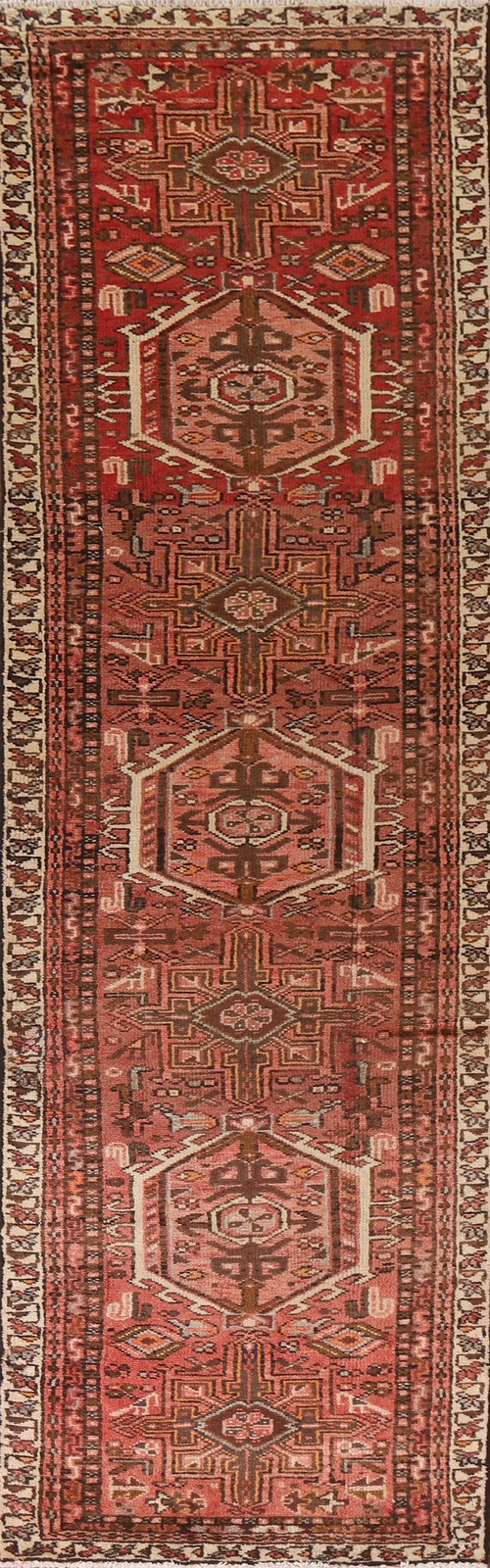 Tribal Geometric 11 ft Runner Rug 3x11 Wool Hand-knotted Nomadic Traditional Rug gallery