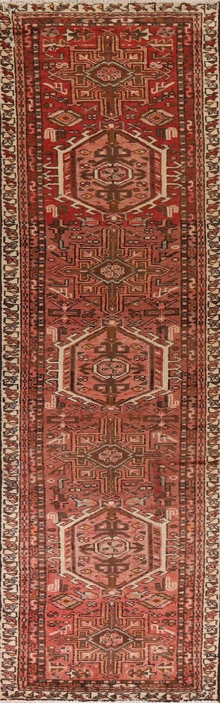 Tribal Geometric 11 ft Runner Rug 3x11 Wool Hand-knotted Nomadic Traditional Rug