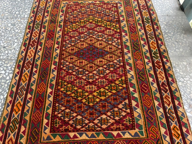 3x4 ft Antique Afghan Hand Knotted Area Rug Traditional Turkmen Oriental Carpet gallery