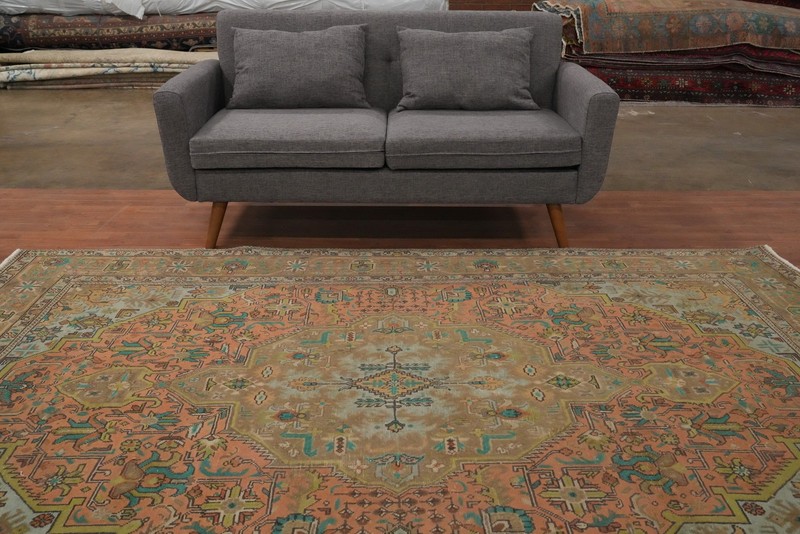 Traditional Wool Hand-made Living Room Area Rug 7x10 Vintage Over-Dyed Carpet gallery