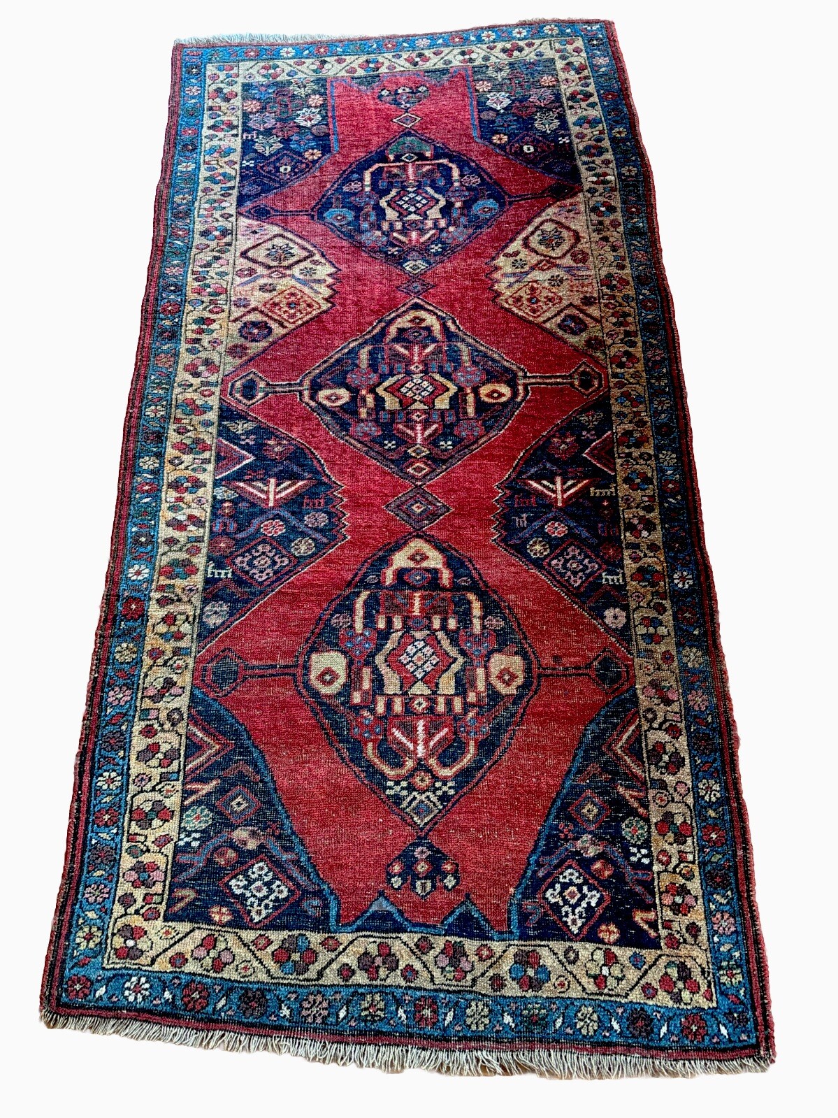 True Antique Kurdish Rug Circa 1880-1900 4x7 Vivid All Natural Dyes 100% Wool gallery
