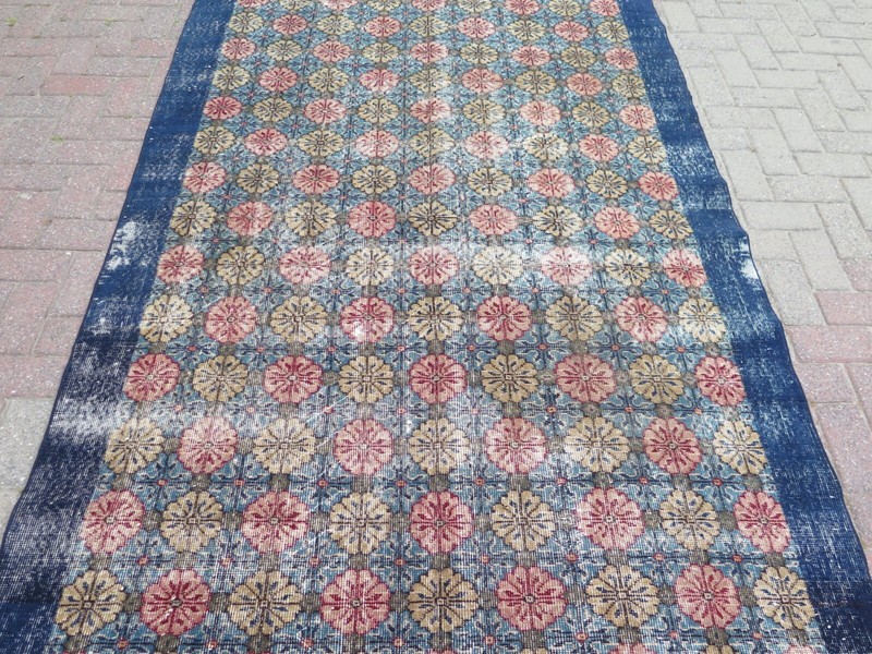 Boho Rug Vintage Rug Handmade Rug Turkish Carpet 5x8 Rug Modern WoolRug 61"x102" gallery