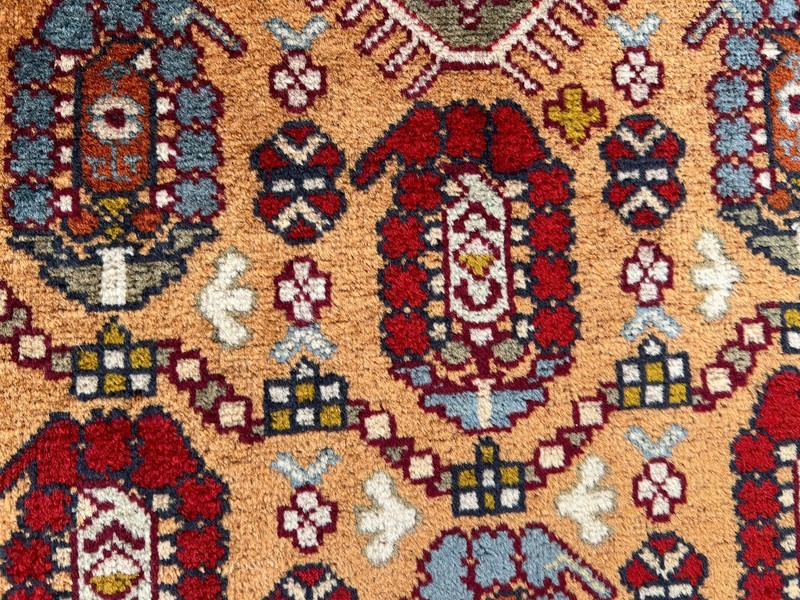 1'10 x 3'5 ft Vintage Turkish Inspired Caucasian Hand Knotted Kids Room Rug gallery