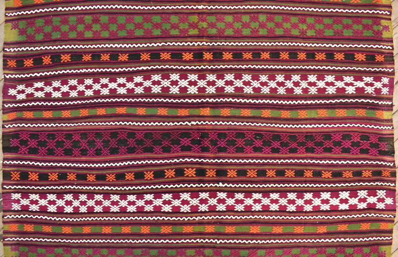 Turkish Kilim 62''x92'' Handwoven 5'x7' Cicim Kilim Oriental Tent Rug 160x235cm gallery