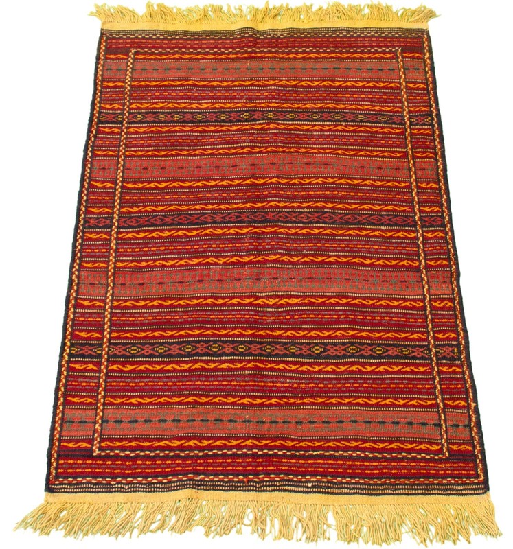 Vintage Hand Woven Area Rug 3'4" x 5'3" Traditional Wool Oriental Carpet gallery