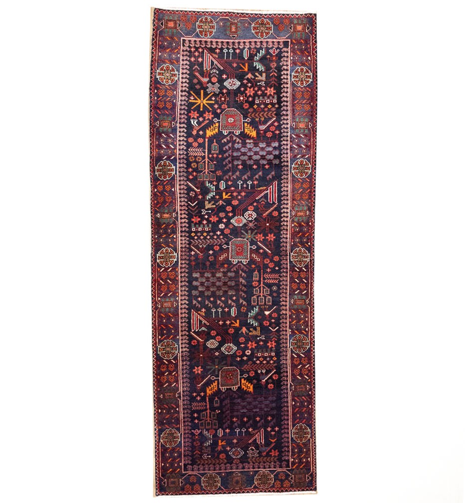 3'4 x 9'11 Vintage Handmade Tribal Oriental Runner Rug Hallway Carpet 3x10 Ft gallery