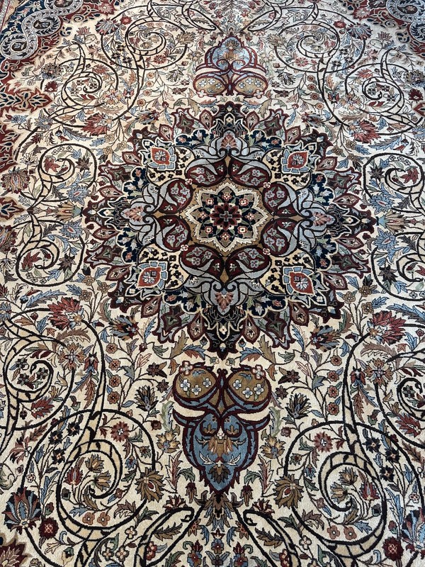 9x12 BREATHTAKING Silk MASTERPIECE 400 kps KNOTTED 0 SILK TABRIZZ TURKISH RUG gallery