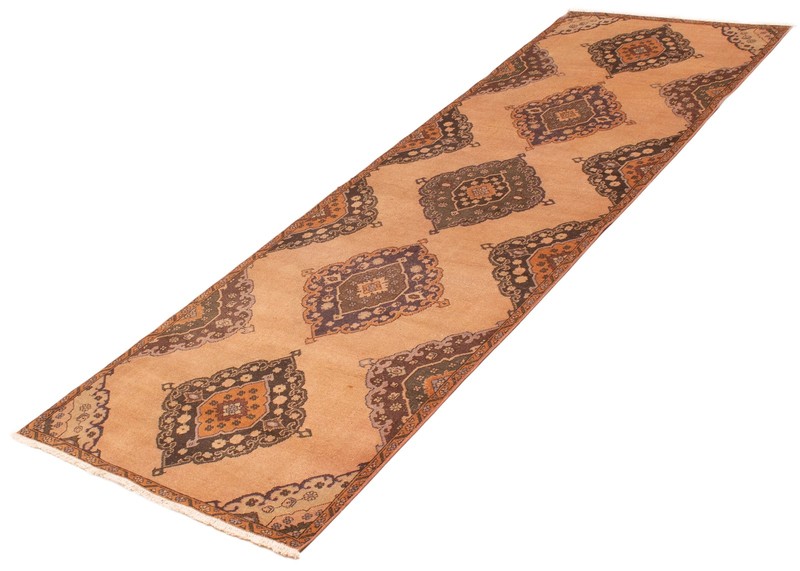 Vintage Hand-knotted Runner Rug 3'9" x 11'10" Traditional Oriental Wool Carpet gallery