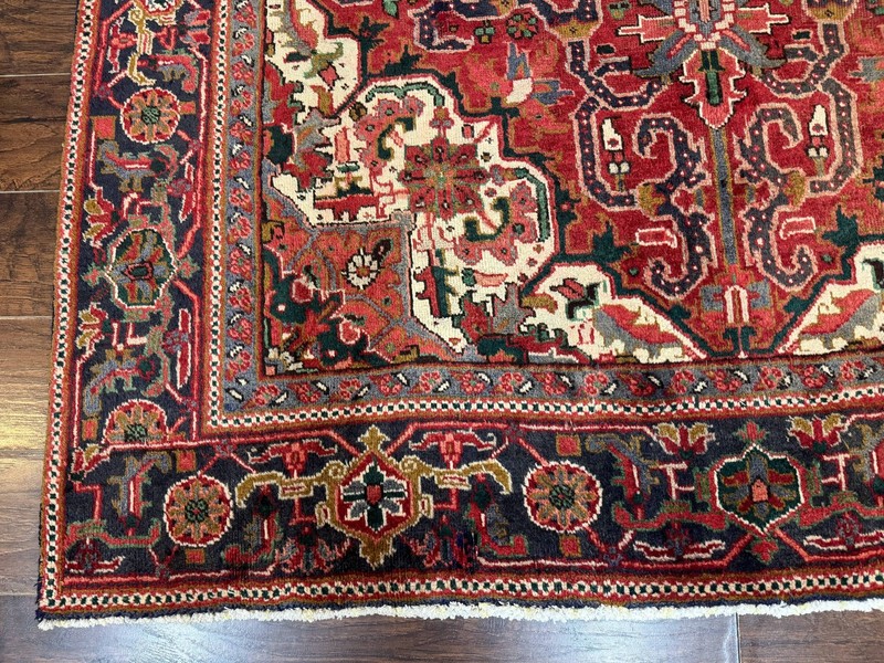 Per'sian Heriz Rug 6.6 x 9 Geometric Tribal Carpet Medium Size gallery