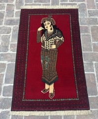 2.9 x 4.7 ft Handmade vintage afghan tribal Best pictorial wool persian area rug