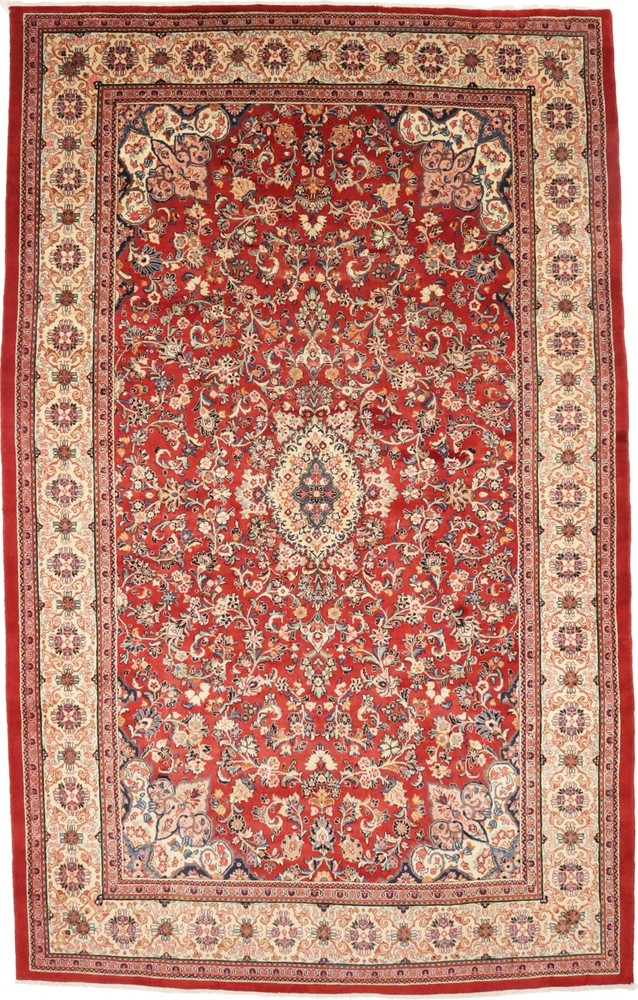 Oversized Semi-Antique Handmade Wool Oriental Rug Classic Floral Carpet 10X16 ft