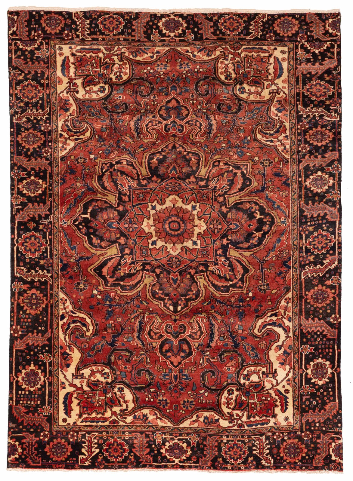 Vintage 7'9" x 10'4" Traditional Hand Knotted Vegetable Dye Wool Area Rug gallery