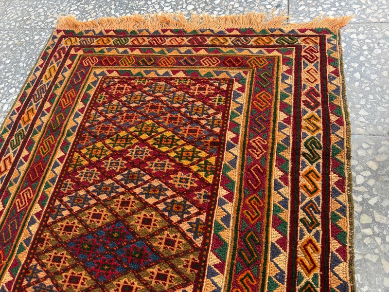 3x4 ft Antique Afghan Hand Knotted Area Rug Traditional Turkmen Oriental Carpet gallery