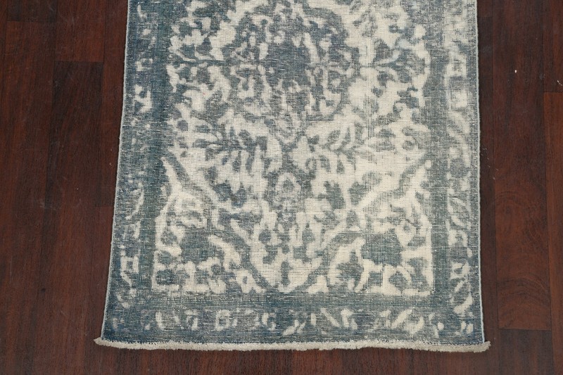 Semi Antique Distressed Floral Tebriz Area Rug Level Loop Pile Hand-Knotted 3x5 gallery