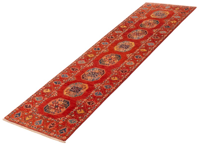 Vintage Hand-knotted Runner Rug 2'7" x 9'5" Traditional Oriental Wool Carpet gallery