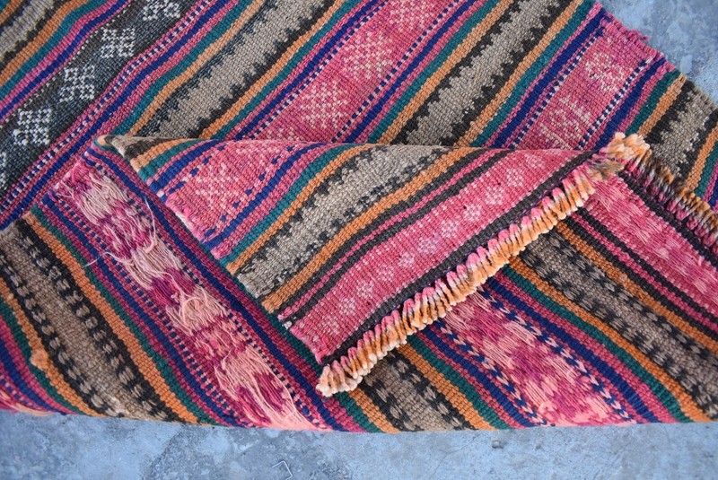 2x10 ft Vintage Afghan Tribal Kilim Rug Hand Woven Geometric Hallway Runner Rug gallery