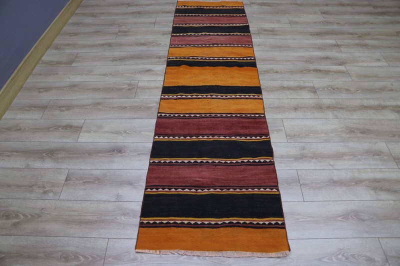 Southwestern Runner Tribal Handmade Kilim Hallway Traditional Carpet 2x7ft gallery