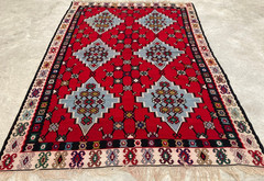 Vintage Traditional Handmade Beautiful Turkish Kilim Floor Rug Carpet 288×198 cm