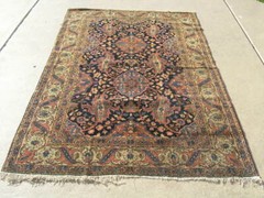 Antique 1800s I s p h a h a n Ahmad Agha Fine Oriental Rug Carpet 54×88″ pile