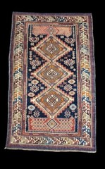 3’8″ ×7 ft 8″ ANTIQUE HAND KNOTTED CAUCASIAN KAZAKH DESIGN CIRCA 1900S