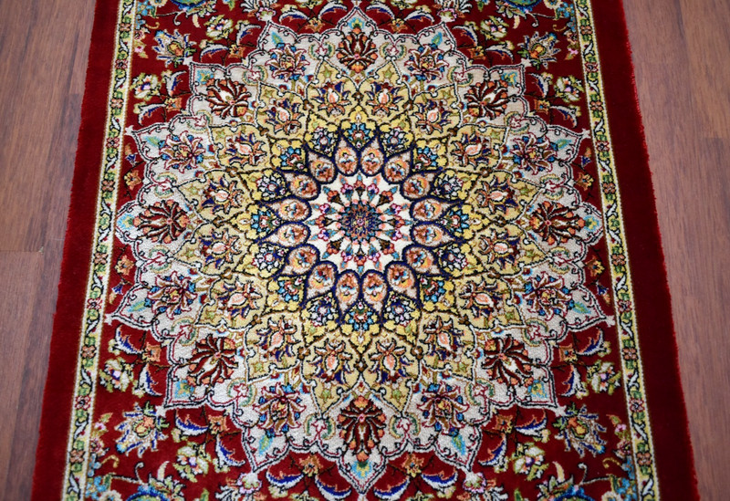 Silk Rug 100 % Bamboo Silk Mini Rug 16'' x 23'' Home Decor Rug Wall Hangings Rug gallery