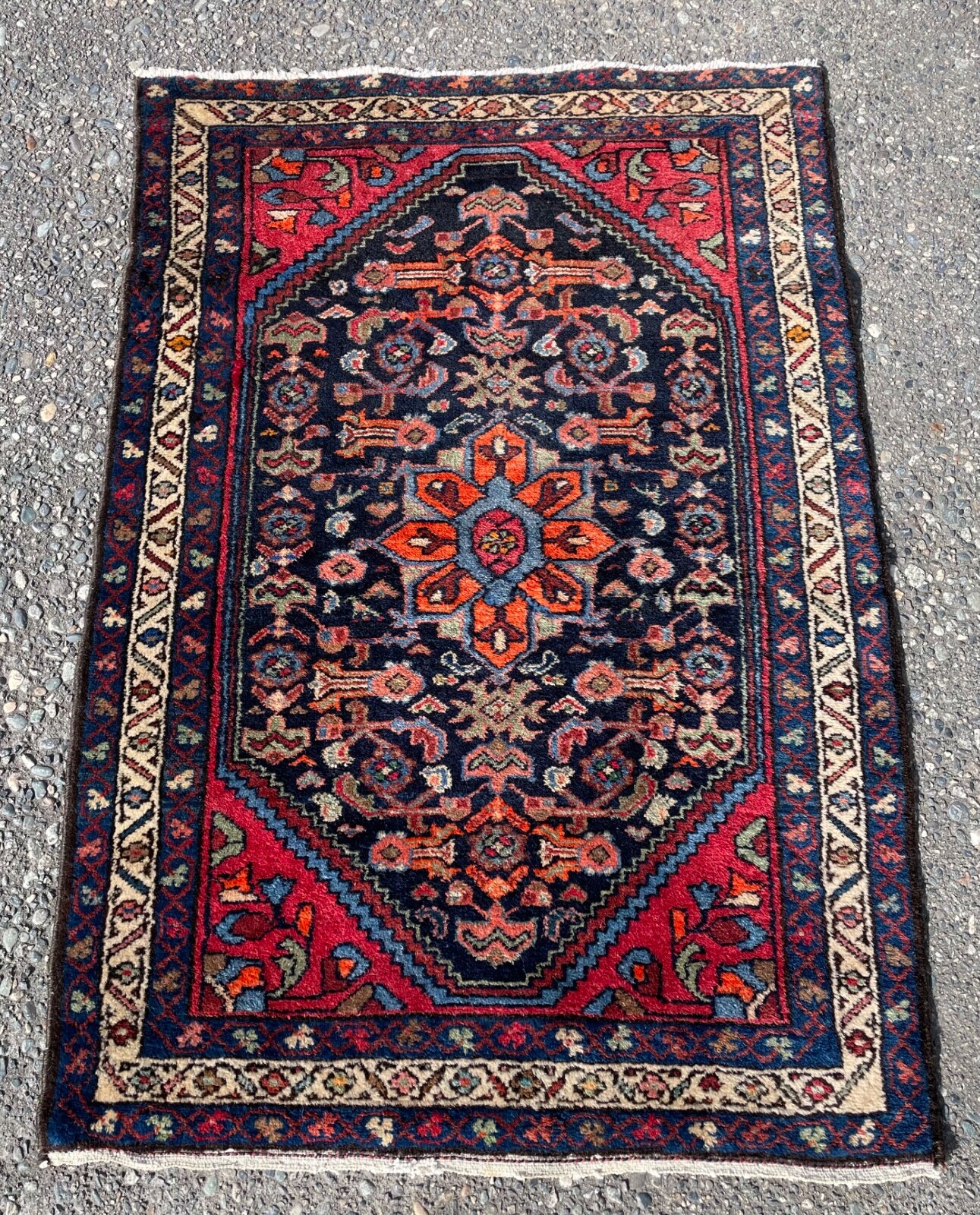 Semi-Antique Kurdish Bijar Rug (3x4') gallery