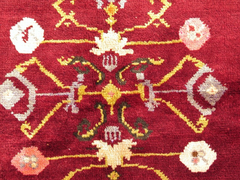 Turkish Rug, Area Rug, Antique Rug Wool Floor Rug Konya Handmade Carpet 64"X101" gallery
