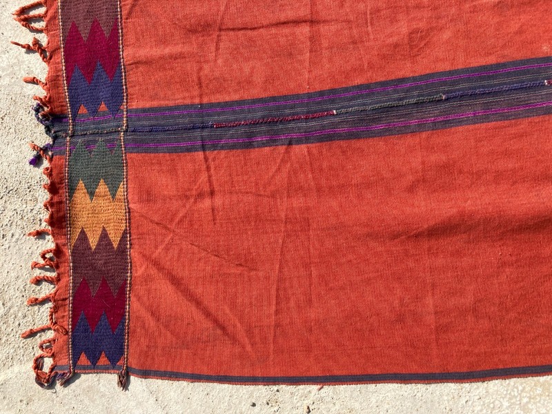 Vintage Handmade Traditional Guatemala Nomadic Kilim Floor Rug Carpet 234x206 cm gallery