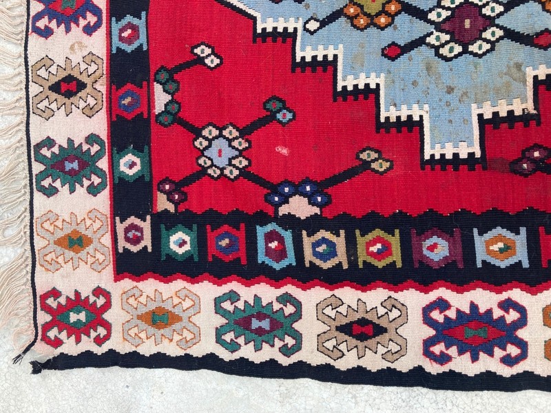 Vintage Traditional Handmade Beautiful Turkish Kilim Floor Rug Carpet 288x198 cm gallery