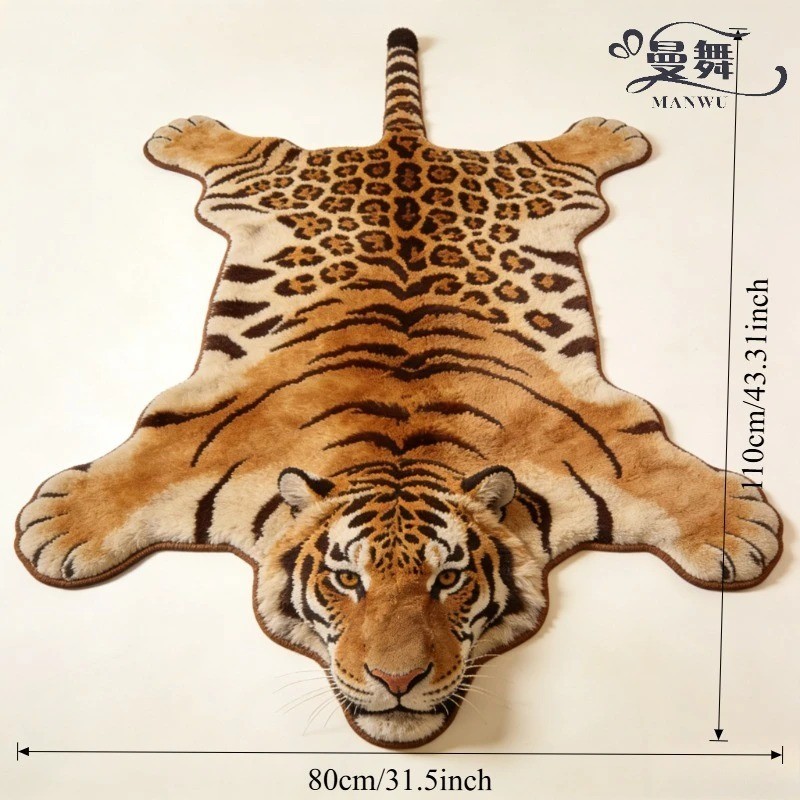 Tiger Stripe Animal Design Rug – Fun Non-Slip Washable Carpet for Bedroom gallery