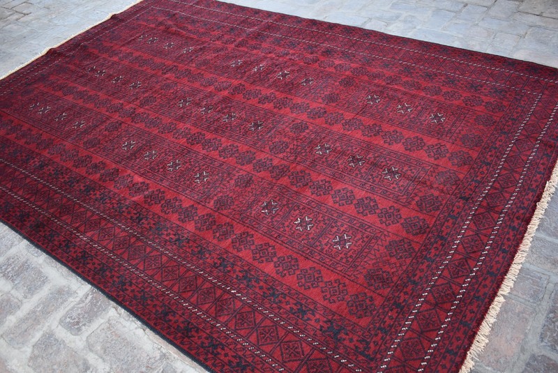 Hand Knotted Vintage Rug 7x9 ft Antique Oriental Handmade Afghan Baluchi Carpet gallery