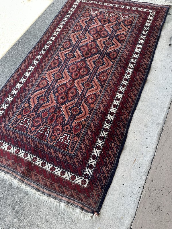 Vintage Baloouchi Tribal Handmade Oriental Rug 74”x42” gallery
